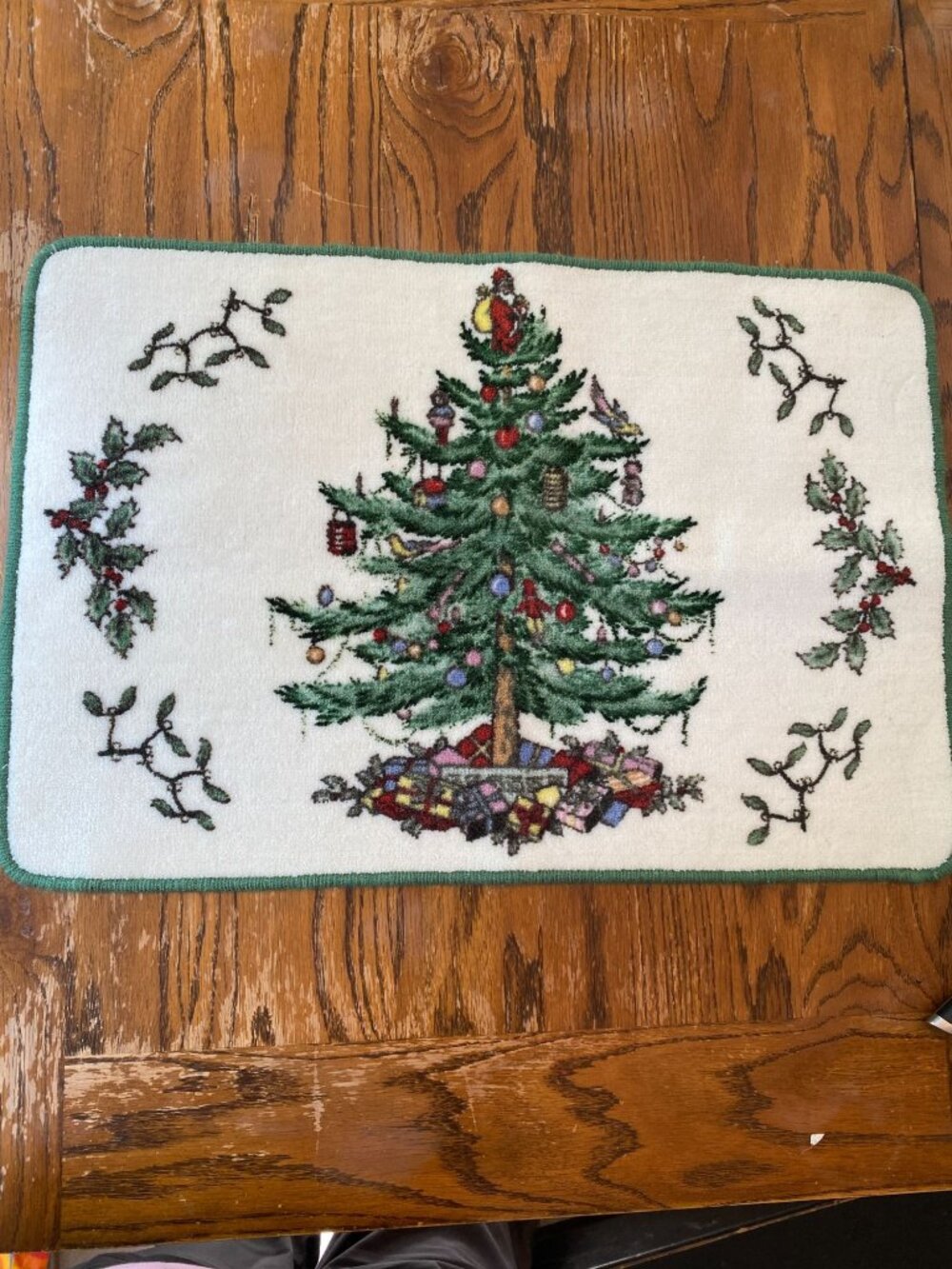 Spode Christmas Tree Tartan Rug | 20" x 30" | Christmas